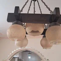 دوعدد لوستر بدنه چوبی سالم و نو