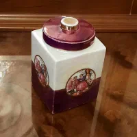 ظروف  زیبا و چایدان دنسی  قدیمی انتیک عتیقه