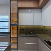 اجرای کابینت های گلاس و ام دی اف اقساطی|خدمات پیشه و مهارت|اصفهان, شهرک کاوه|دیوار