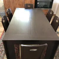 میزنهارخوری ۸ نفره MDF|میز و صندلی غذاخوری|رامسر, |دیوار