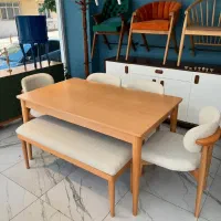 میز ناهار خوری مدل کم چهار کف پارچه