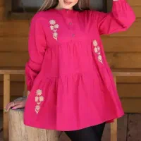 تونیک شومیز بلوز بهاره گلدوزی ترک