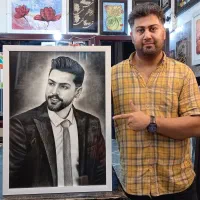 طراحی سیاه قلم به صورت حرفه ای (ویژه شب یلدا)|تابلو، نقاشی، عکس|فردیس, منظریه|دیوار