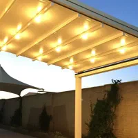 سقف متحرک برقی روف‌گاردن و تراس سازه فولادی ضد برف