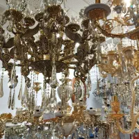 لوستربرنزی ده شاخه بیست لاله