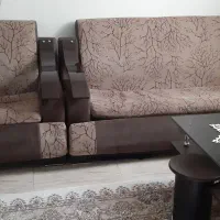 مبل راحتی هفت نفره|مبلمان خانگی و میز عسلی|صحنه, |دیوار