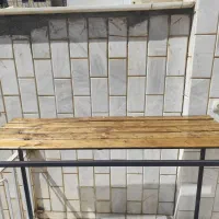 قفسه چوبی فلزی ورگال وسط|کتابخانه، شلف، قفسه‌های دیواری|کرمانشاه, |دیوار