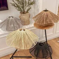 لوستر سبک بوهو با نخ رافیا و مکرومه|لوستر و چراغ آویز|کرج, باغستان|دیوار