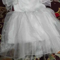 لباس عروس نو دخترانه سفید و قرمز تن نرفته