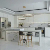 طراحی آشپزخانه (داخلی) ،نما ،محوطه باغ ویلا