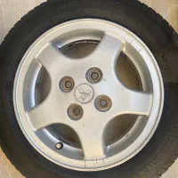 رینگ و لاستیک میتسوبیشی لنسر 1993،سایز 13،پراید|قطعات یدکی و لوازم جانبی|فردیس, شهرک هفده شهریور|دیوار