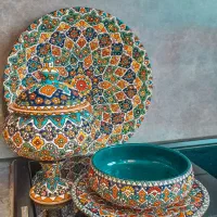 ظروف سفالی مینا کاری شده نو