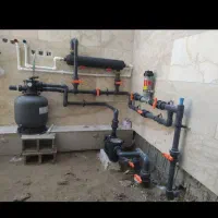 تاسیسات ساختمان نصب پمپ موتورخانه استخر