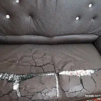 مبل چرم 7نفره به همراه میز و ساعت ایستاده و اباژور|مبلمان خانگی و میز عسلی|بجنورد, |دیوار