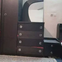 تخت خواب دونفره همراه با میز دراول وکمد لباسی|تخت و سرویس خواب|اهواز, زیتون کارگری|دیوار