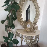 آینه شمعدان برنز|صنایع دستی و سایر لوازم تزئینی|نقده, |دیوار