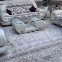 مبل سفید چرم