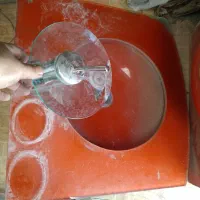 روشویی شیشه ای همراه شیرآب