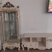 میز تلویزیون و بوفه تمام چوب سالم و بی نقص