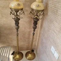 دو عدد شمعدان پایه بلند