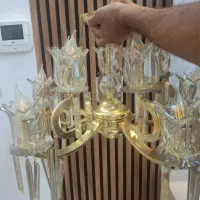 لوستر برنجی ۵ شاخه مدرن|لوستر و چراغ آویز|لاهیجان, کوی آزادگان|دیوار