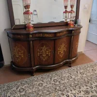 میز کنسول ب همراه اینه شمعدان