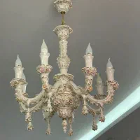 لوستر چینی آنتیک مدل گل برجسته یاس