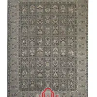 فرش۶متری ۷۰۰شانه ۲۵۵۰تراکم زمرد مشهد ۳تخته پلمپ نو|فرش|ساوه, |دیوار