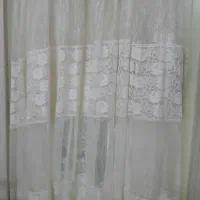 دوعدد پرده سفید ۲در۱/۹۰ سفید صورتی ۲در۲|پرده، رانر، رومیزی|تهران, امام زاده عبدالله|دیوار