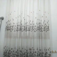 پرده اتاق حریر پانچ طرحدار|پرده، رانر، رومیزی|خمام, |دیوار