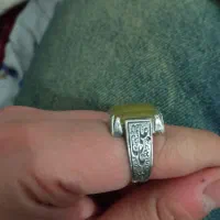 انگشتر نقره عقیق زرد