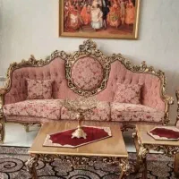 مبل ۷نفره با جلو میزی با اینه کنسول ساعت تخت سنتی|مبلمان خانگی و میز عسلی|محمدشهر, محمدشهر|دیوار