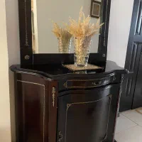 میز کنسول چوبی و میز قاشق و چنگال چوبی پایه دار|بوفه، ویترین، کنسول|بیرجند, |دیوار