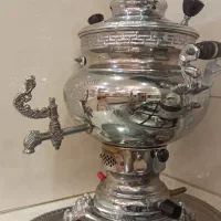 سماور گازی همراه سینی|سماور، چای‌ساز، قهوه‌ساز|همدان, |دیوار