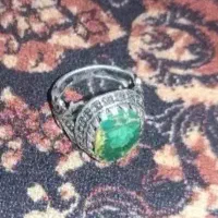 انگشتر فیروزه رگه دار. نقره