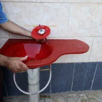 روشویی شیشه باشیر مخلوط کامل