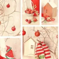 درخت کریسمس با تزیینات نو  و بافت زمستونی آتلیه|صنایع دستی و سایر لوازم تزئینی|محمدشهر, شهرک پیام (مهرالبرز)|دیوار