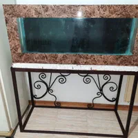 شیشه آکواریوم  وپایه اهنی