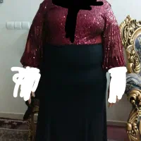 لباس مجلسی سایز 48 ریش ریشی 2رنگ