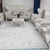 حراج مبل سلطنتی ۹ نفره همراه با میزها|مبلمان خانگی و میز عسلی|قم, کیوانفر|دیوار