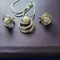 گردنبند و گوشواره استیل