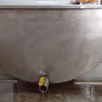 وان و لگن استیل مرغوب با شیر تخلیه و چرخ