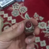 انگشتر توپاز قرمز نقره۹۲۵