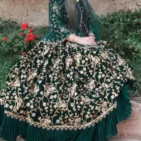 لباس محلی مخمل سوزن دوزی