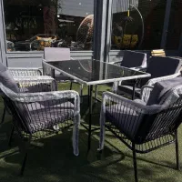 ست میز صندلی کافه رستورانی اماتیس مربع نیم تنه