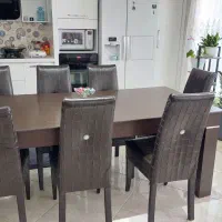 میز نهار خوری و مبلمان و میز وسط