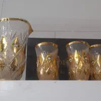 پارچ ولیوان طلاکوب خارجی