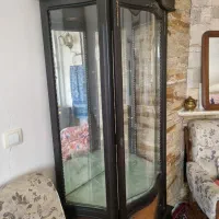 بوفه چوبی شیشه و آینه