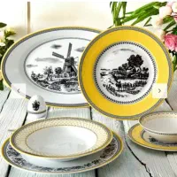 سرویس غذاخوری ۲۸پارچه۶نفره چینی زرین ایتالیا ویلیج