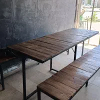 میزچوبی،صندلی پلاستیکی،پاچال،صندلی اپنی|کافی‌شاپ و رستوران|مشهد, کاظم آباد|دیوار